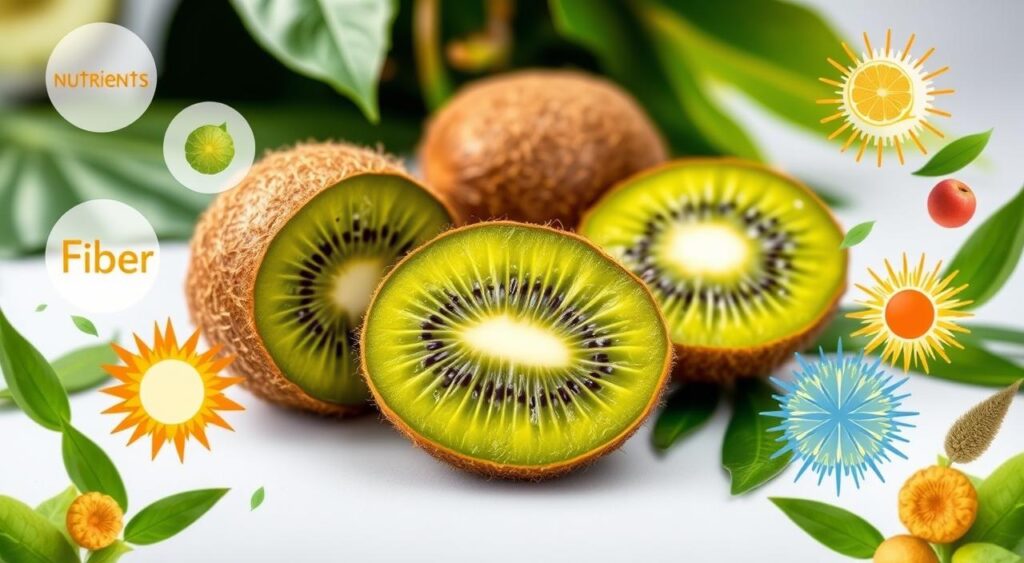 benefícios da casca do kiwi