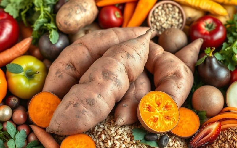 nutrientes da casca da batata doce