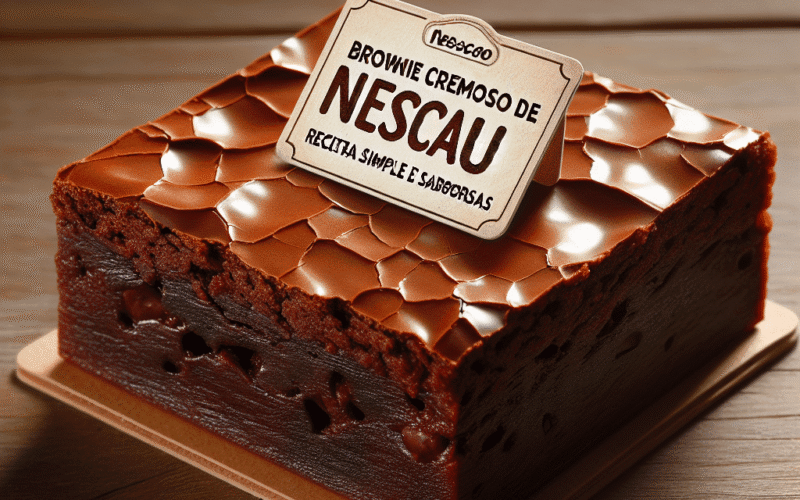Brownie Cremoso de Nescau - Receitas Simples e Saborosas