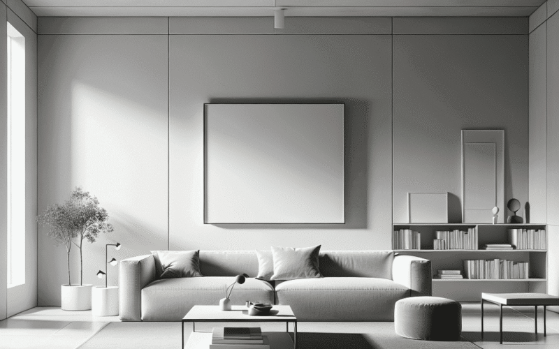 Deixe o excesso de lado! 7 sugestões minimalistas para uma sala de estar ideal.