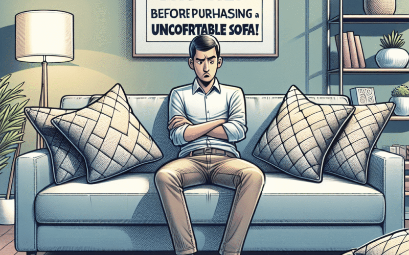 Gostaria que me tivessem avisado antes de adquirir um sofá desconfortável!