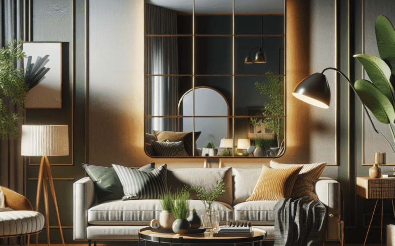 Moldura espelhada de R$ 50 renova a decoração da sala