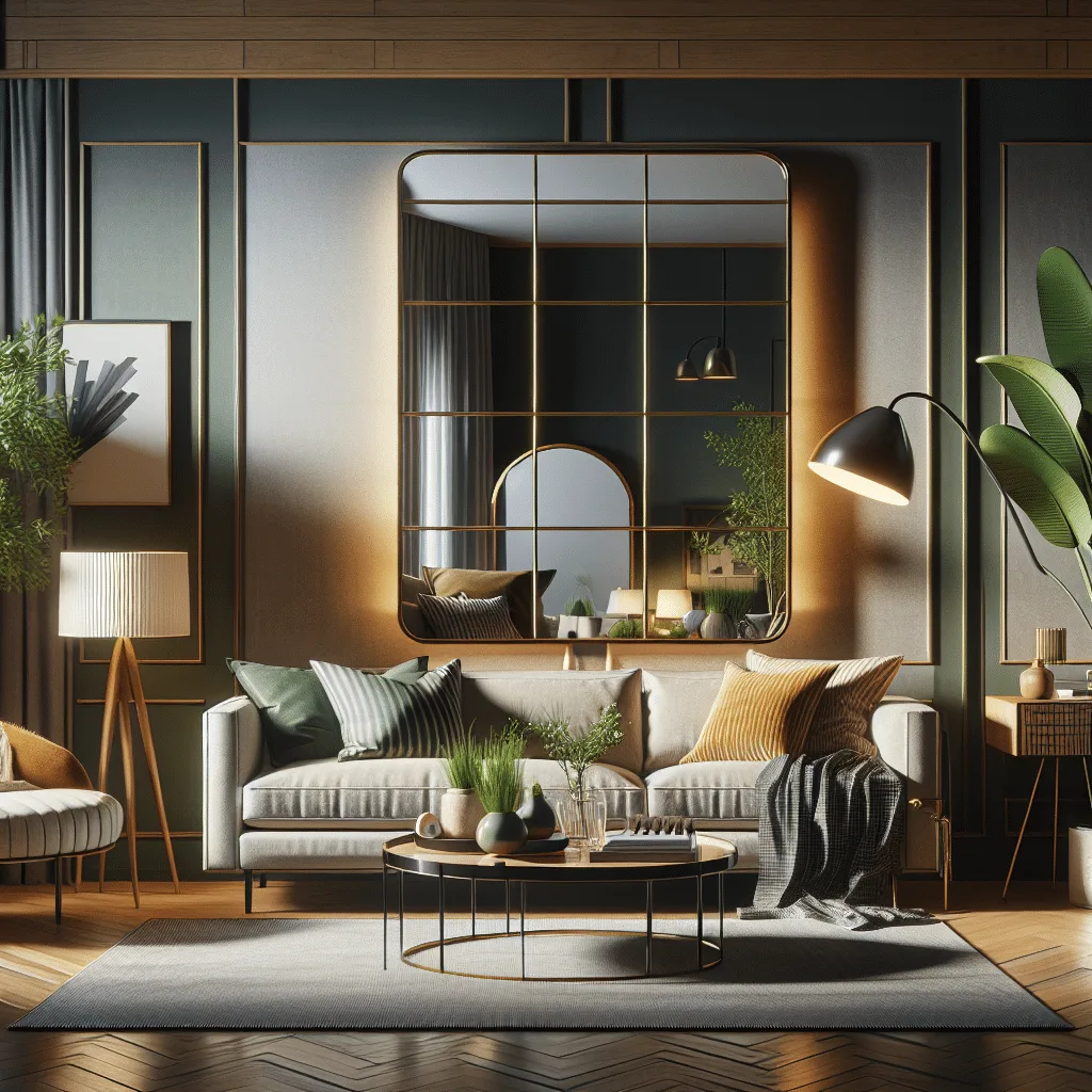 Moldura espelhada de R$ 50 renova a decoração da sala