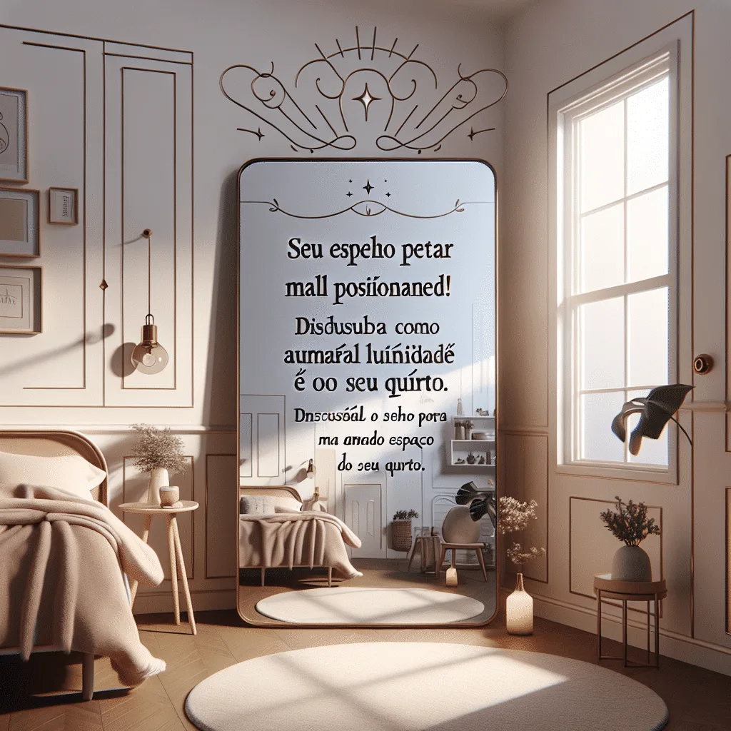 Seu espelho pode estar mal posicionado! Descubra como utilizá-lo para aumentar a luminosidade e o espaço do seu quarto.