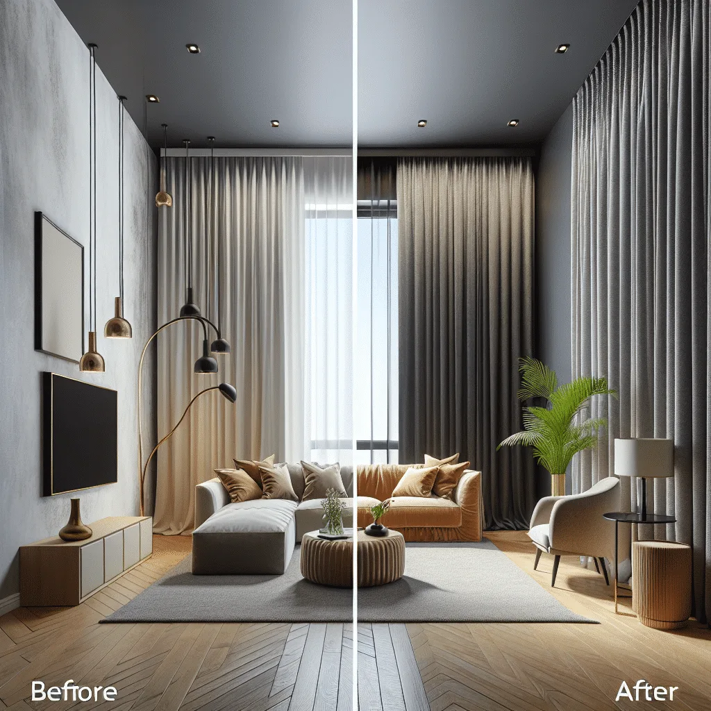 Transforme sua parede de destaque com cortinas: ideias que fazem a diferença