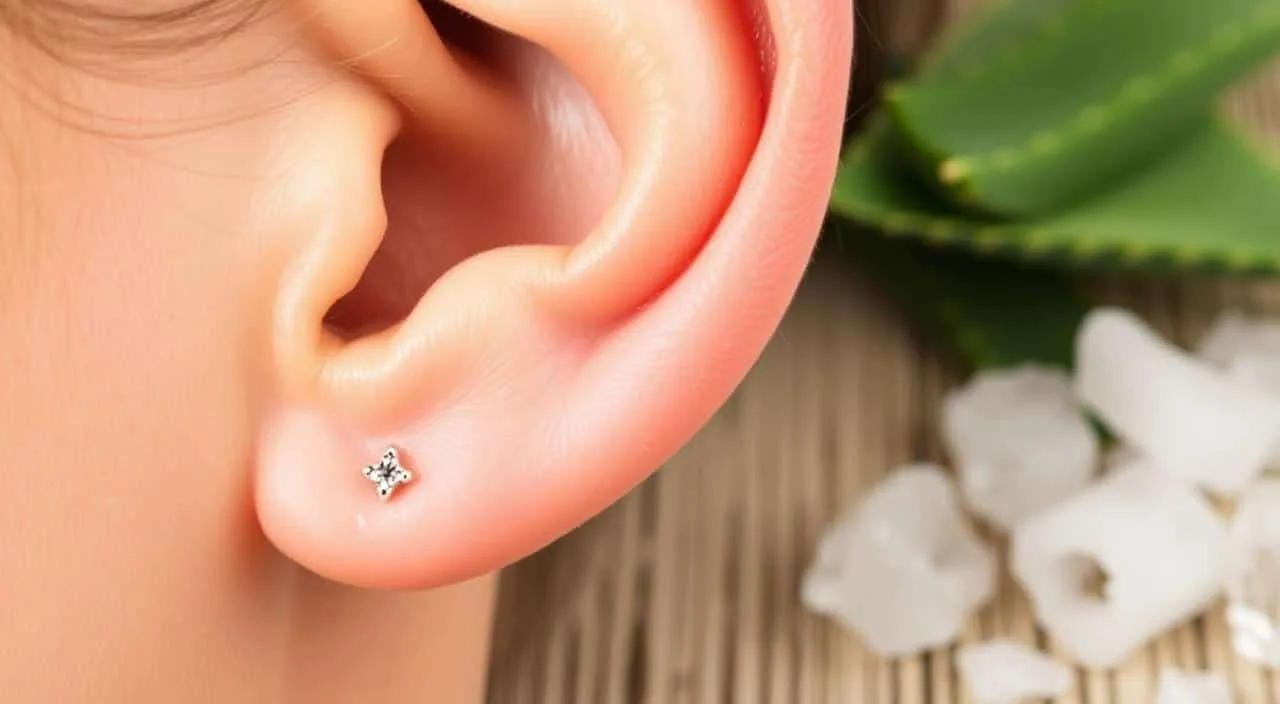 O que é bom para cicatrização de piercing?