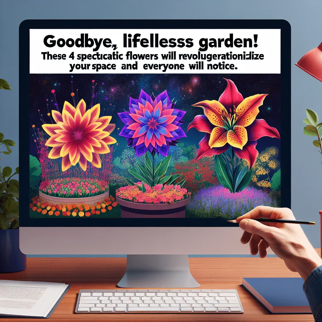 Adeus, jardim sem vida! Essas 4 flores espetaculares vão revolucionar seu espaço e todos notarão
