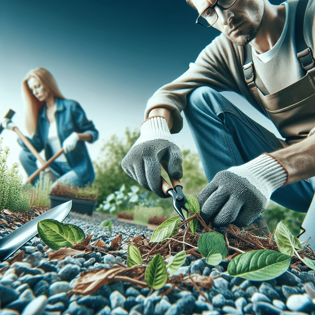 As técnicas que jardineiros experientes utilizam para manter o cascalho livre de plantas indesejadas
