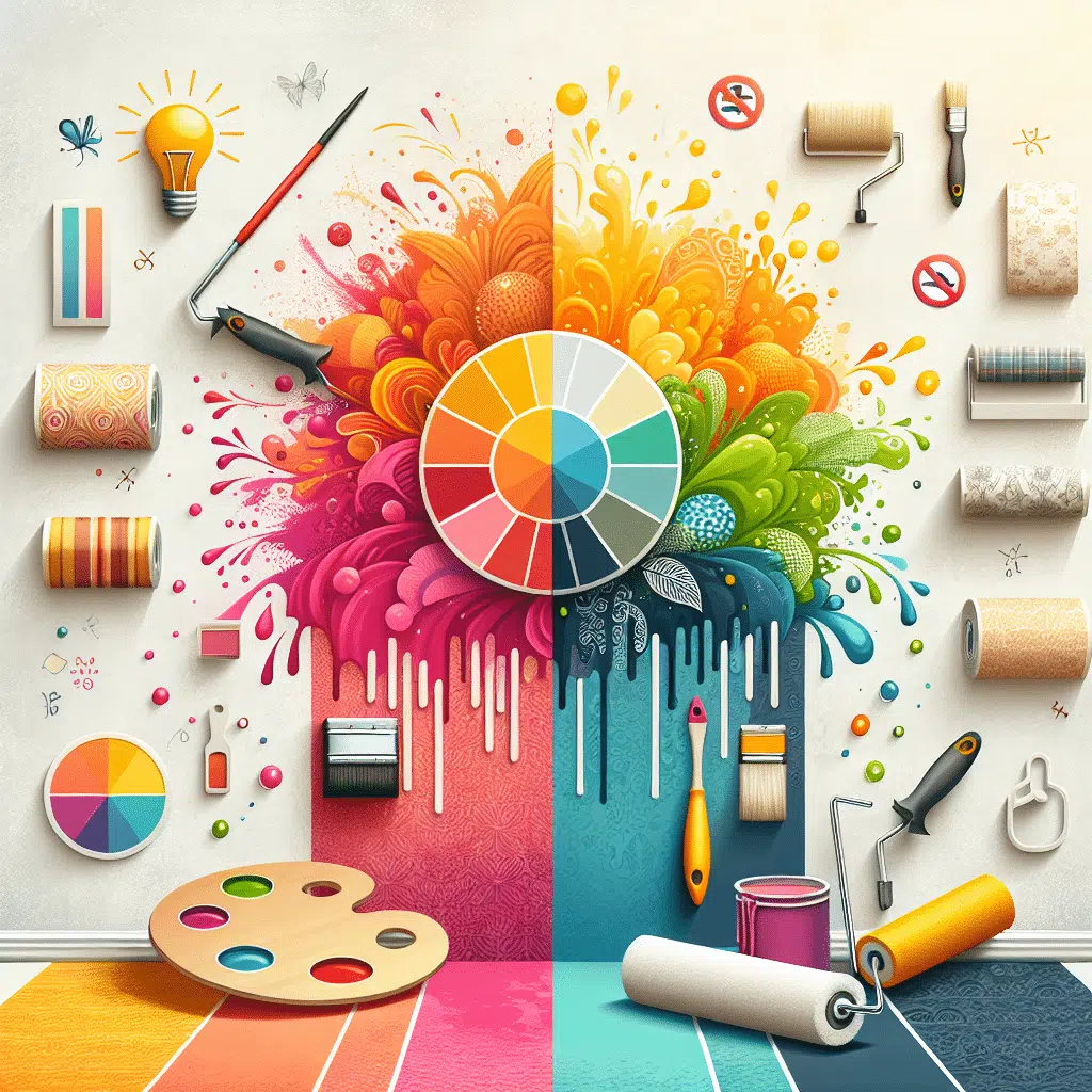 Harmonizando Tinta e Papel de Parede: Dicas Importantes e Erros a Evitar Harmonizando Tinta e Papel de Parede: Dicas Importantes e Erros a Evitar
