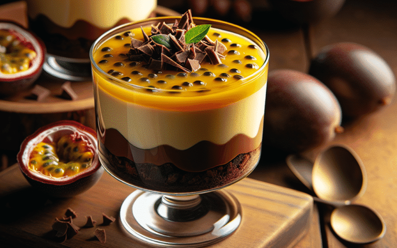 Mousse de Maracujá com Cobertura de Ganache: Uma Sobremesa Irresistível