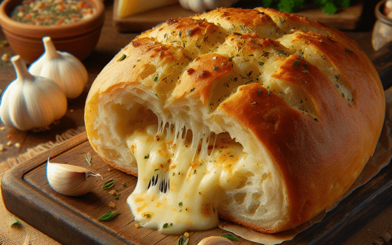 Receita de pão de alho recheado que faz todo mundo salivar