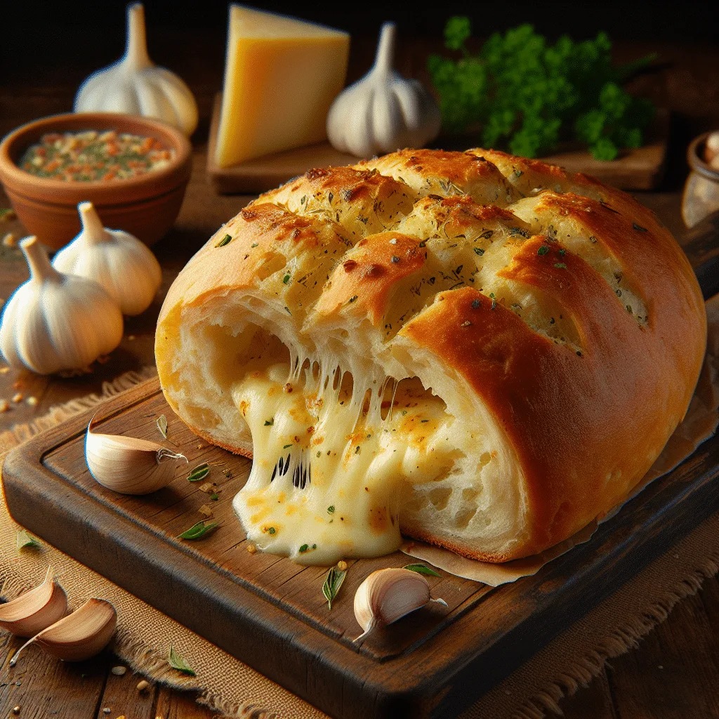 Receita de pão de alho recheado que faz todo mundo salivar