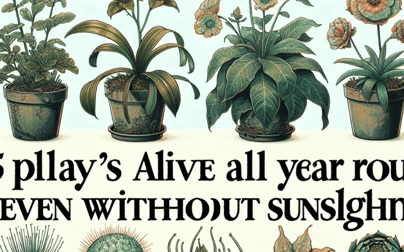 5 plantas que se mantêm vivas durante o ano todo, mesmo sem luz solar