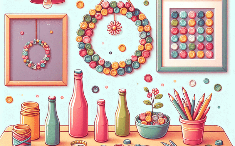 9 sugestões criativas para reaproveitar tampas de garrafa na decoração