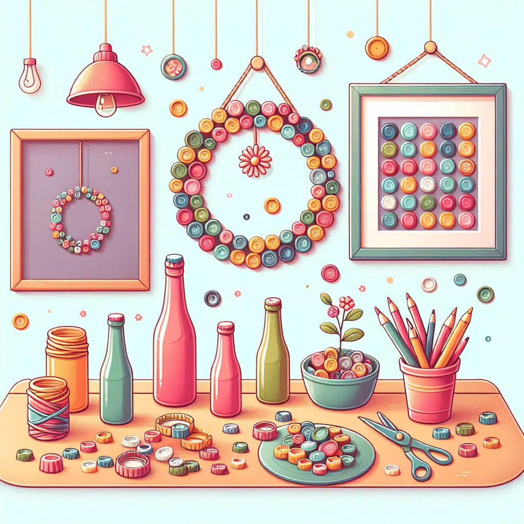 9 sugestões criativas para reaproveitar tampas de garrafa na decoração
