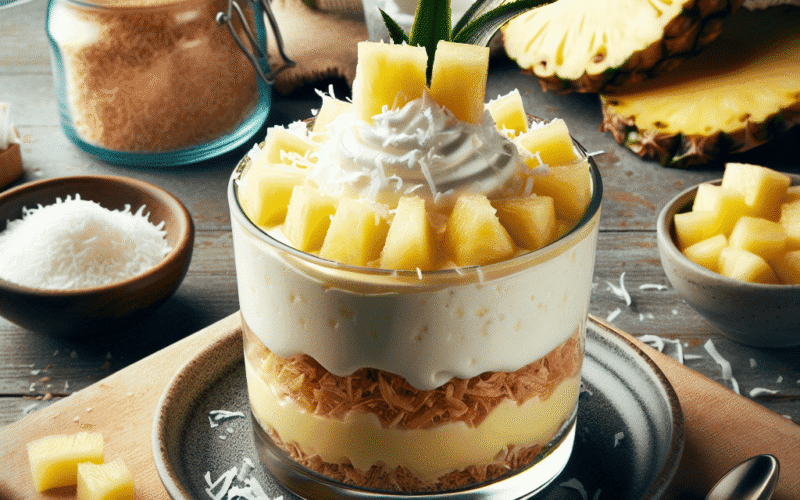 O truque para preparar um mousse de abacaxi com coco impecável