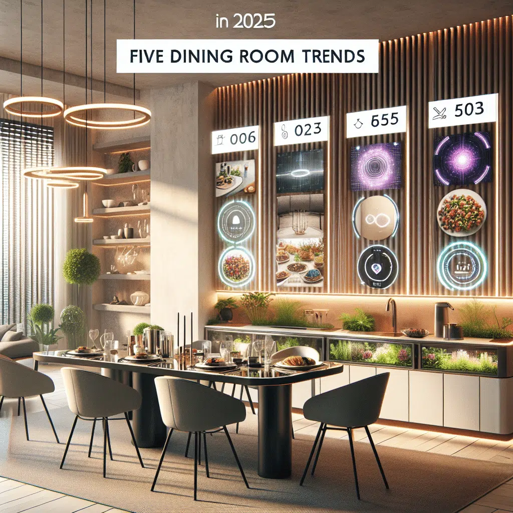 5 tendências para a sala de jantar do futuro em 2025