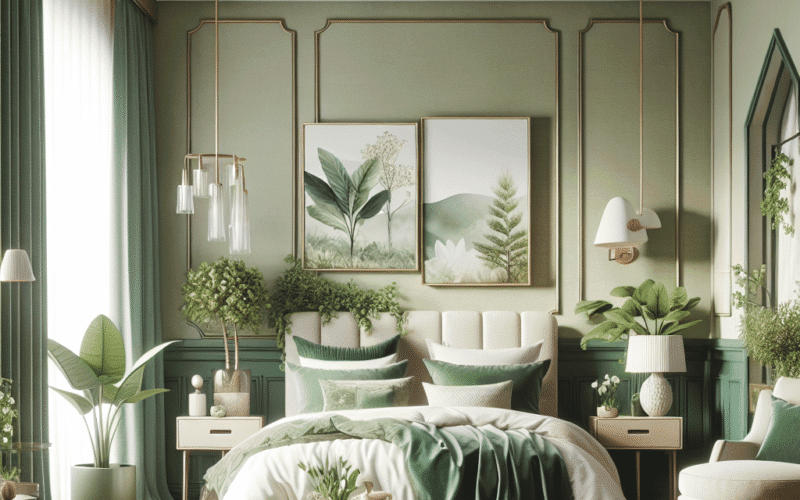 Como aplicar o verde na decoração do quarto do casal de maneira elegante e refrescante.