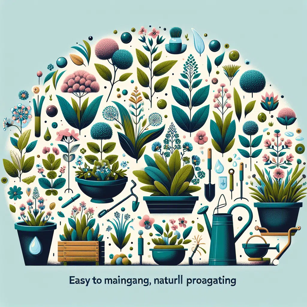 Como montar um jardim de fácil cuidado com plantas que se reproduzem naturalmente.