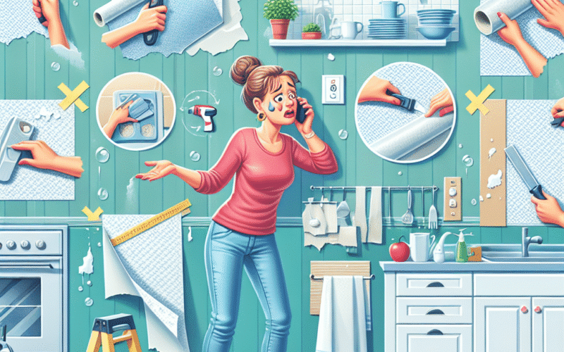 Os enganos mais frequentes ao aplicar papel de parede na cozinha que você deve evitar.