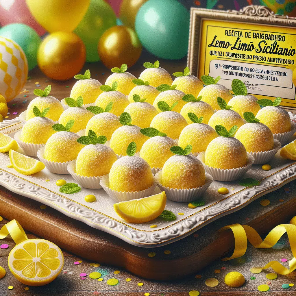 Receita de brigadeiro de limão siciliano que vai surpreender no seu próximo aniversário.