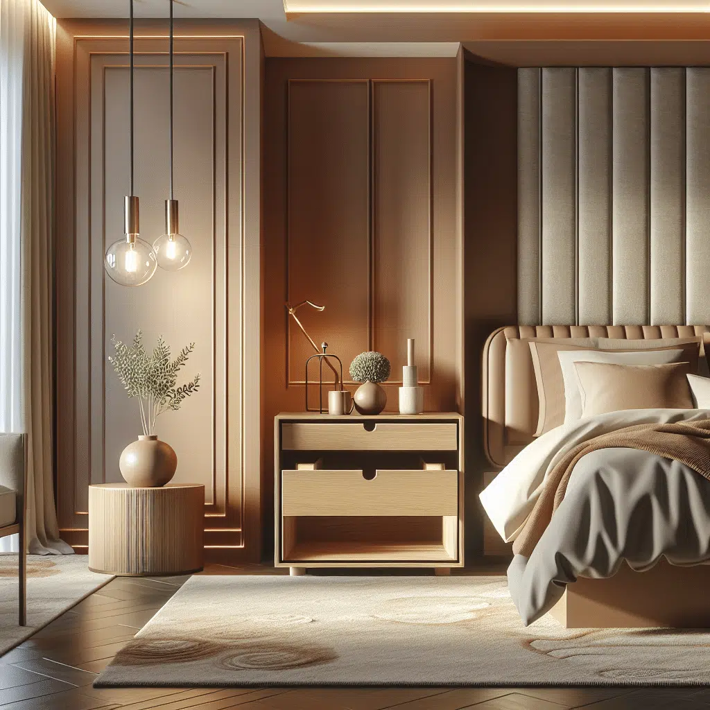 Mesa de cabeceira para cama sem compartimentos