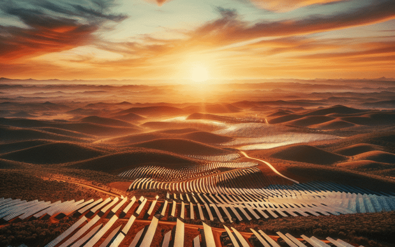 Com 3 mil hectares, este é o maior parque de geração de energia solar do Brasil e está localizado no norte de Minas Gerais. -