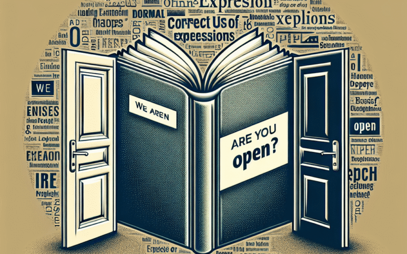 Estamos abertos ou estamos abertos? Manual para o uso correto das expressões. -
