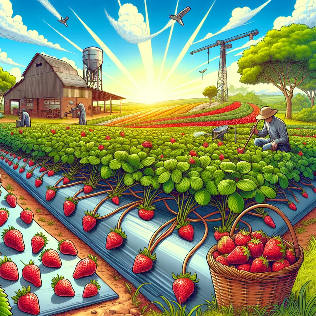 Método criado há séculos e amplamente utilizado em Israel possibilita o cultivo de morangos sem solo no Brasil. –