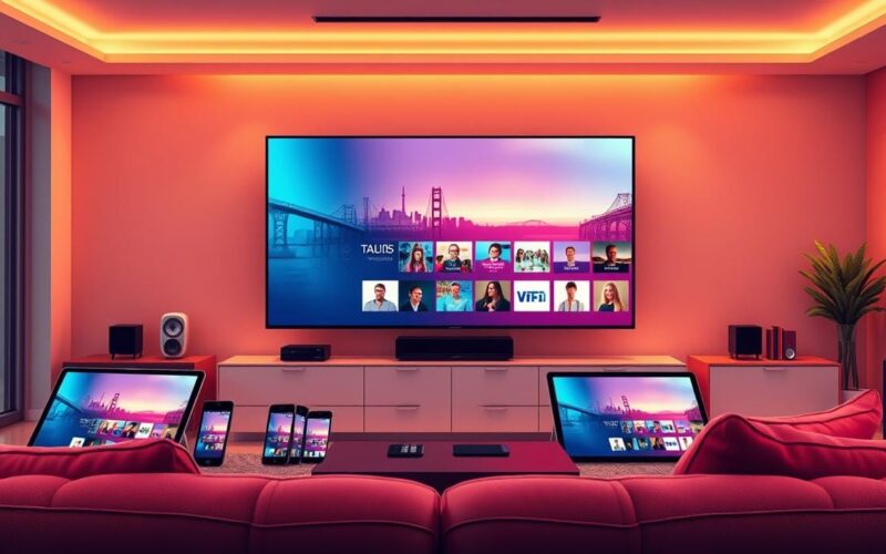 Serviço de IPTV com múltiplas telas