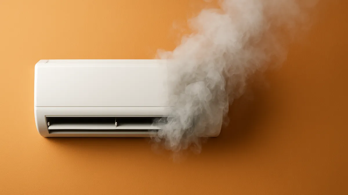 Ar condicionado saindo fumaça é normal