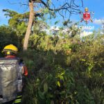 Bombeiros resgatam homem após acidente em área rural de Brazlândia